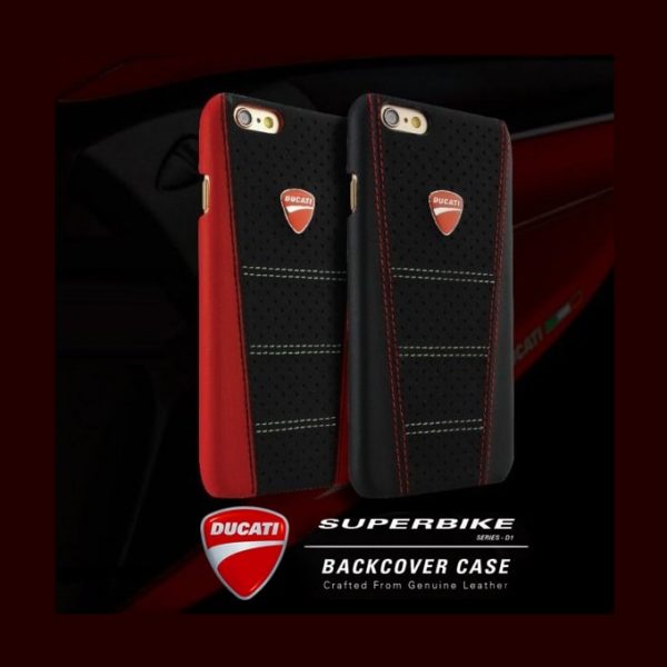 Luxury Sports Genuine Leather Back Cover For Apple iPhone (Black)