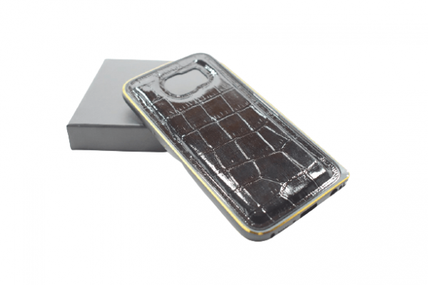 Luxury Leather Metal Bumper Back Cover For Samsung Galaxy S6