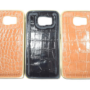 Luxury Leather Metal Bumper Back Cover For Samsung Galaxy S6