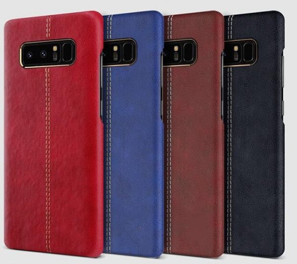 Vorson ® Lexja Series Double Stitch Leather Back Cover For iPhone / Samsung