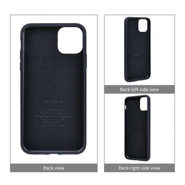 Puloka ® Sports Luxury Leather Back Covers For Apple iPhone 11 Pro / 11 Pro Max (Black