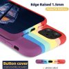 Fashion Rainbow Silicone Back Cover For iPhone 12 Series Fashion Rainbow Silicone Back Cover For iPhone 12 Series