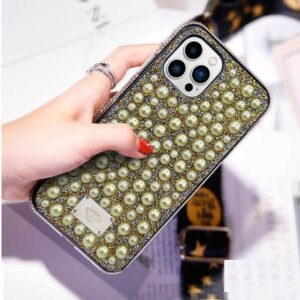 Luxury Women Design Bling Pearl Mobile Cover For iPhone 13 Series-4