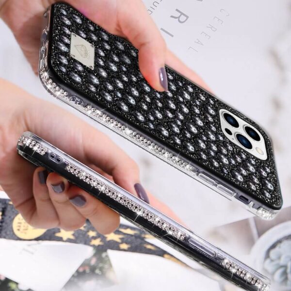 Luxury Women Design Bling Pearl Mobile Cover For iPhone 13 Series-9