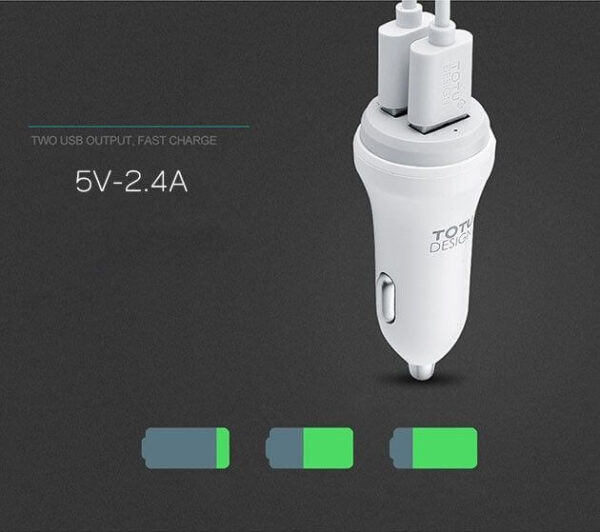 Totu ® Dual USB Car Charger For Fast Charging 2 Port Travel Adapter