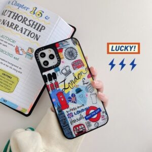 London Sticker Mirror Covers For iPhone 13 Series-1